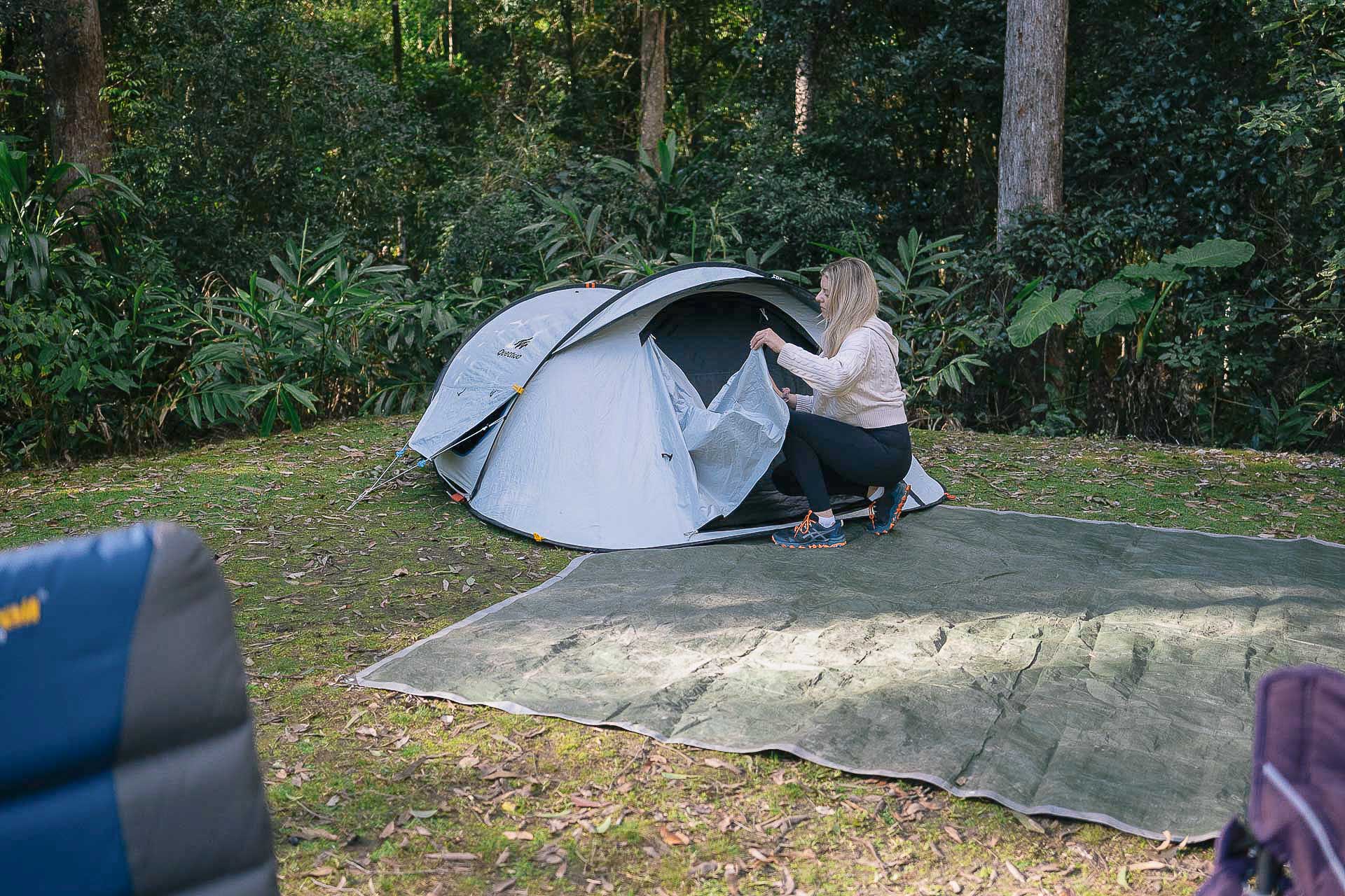 Kyogle Road Trip: 3 Days Exploring This Untapped NSW Region, Photo by Alex Mitcheson, Kyogle Council, Northern Rivers, North Coast, Northern NSW, camping, tent, ground sheet, campsite