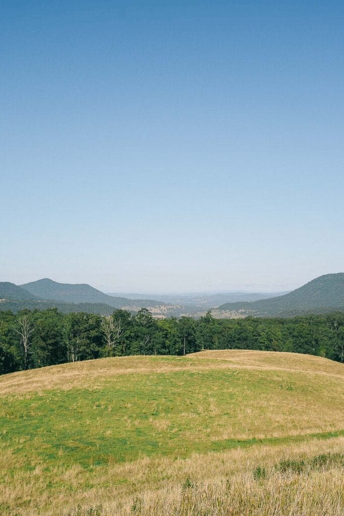 Kyogle Road Trip: 3 Days Exploring This Untapped NSW Region, Photo by Alex Mitcheson, Kyogle Council, Northern Rivers, North Coast, Northern NSW, open field, mountains