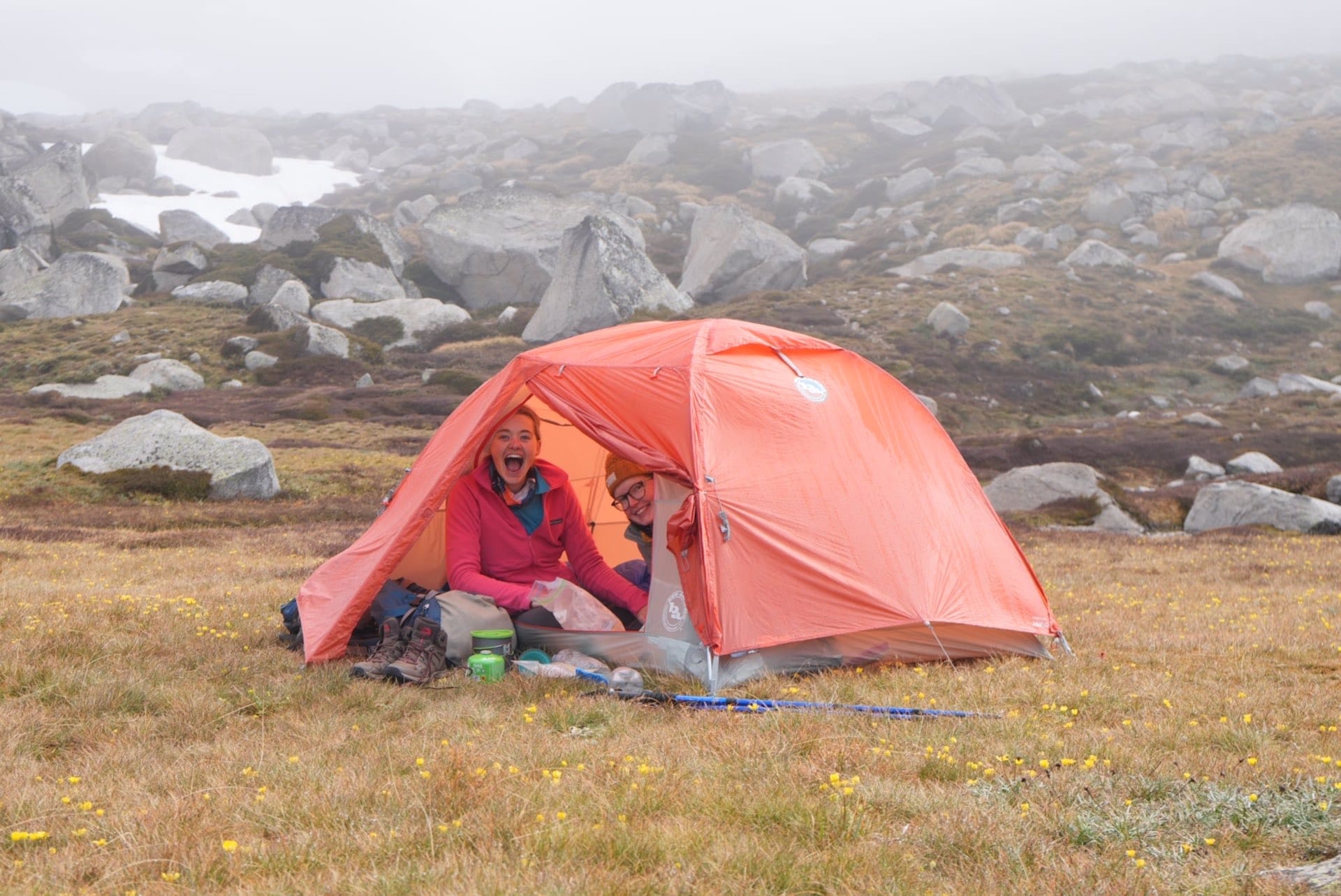 Big Agnes Copper Spur Reviewed & Tested, photo by @courtenayevewhite, big agnes tent, NSW, Main Range Track, snow