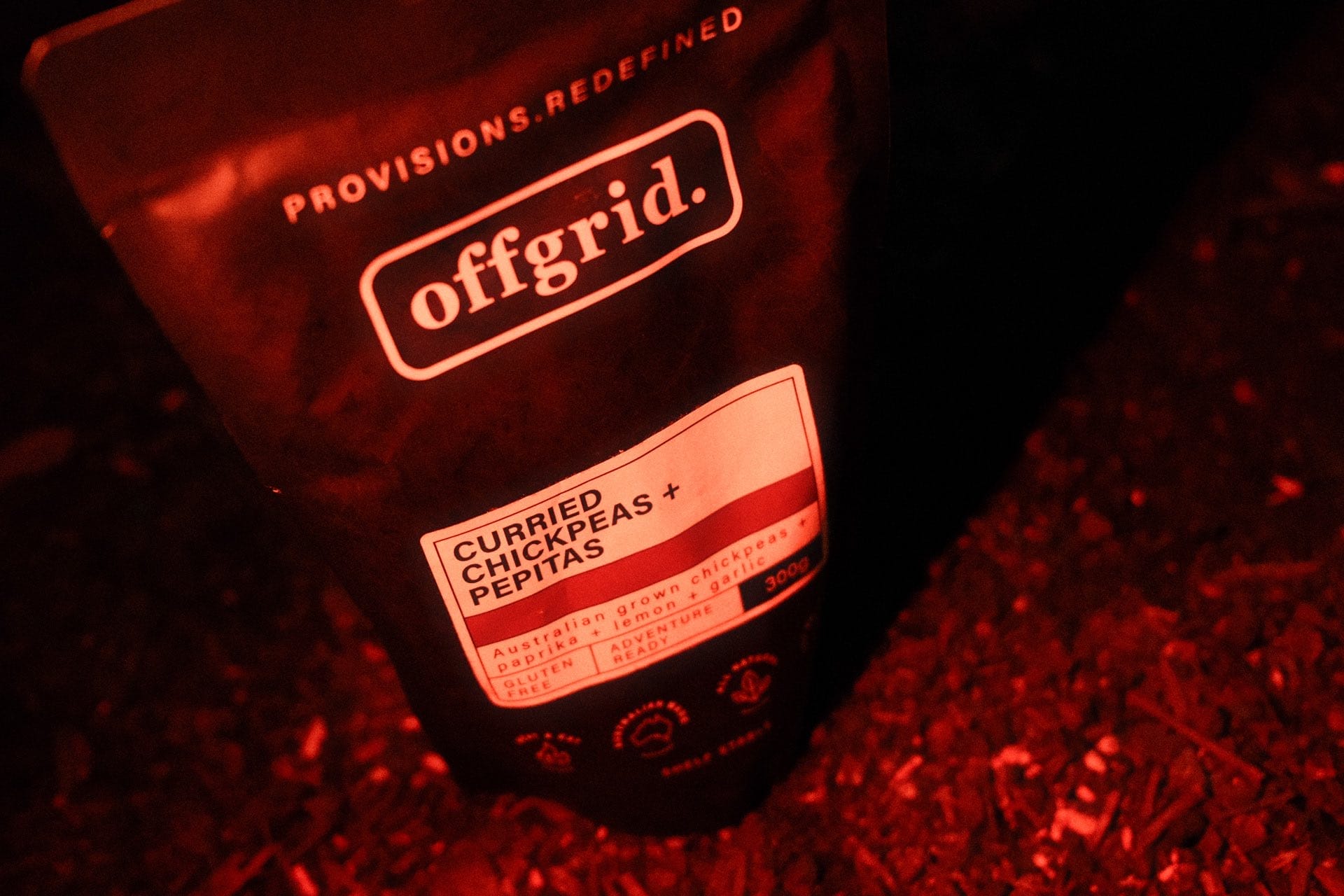 Offgrid Provisions Range Reviewed & Tested, Photo by @jackjbrookes, meals, dinner, red light