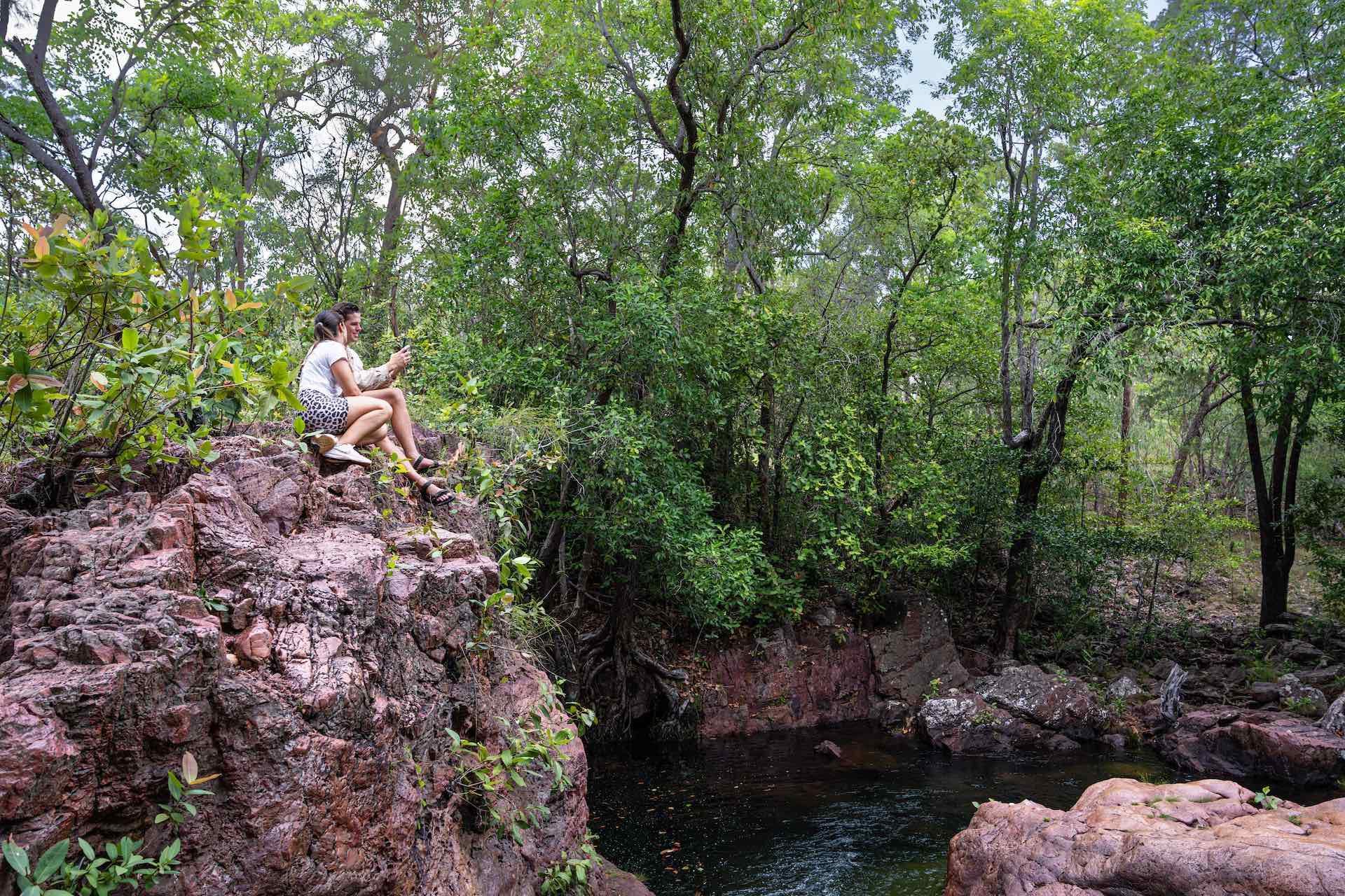 5 Tricks to Unlocking Hot Season Hikes (That I Learnt Hiking in the Top End), Jayden O'Neill, Mophie, Tabletop Track, Walker Creek, swimming hole, forest