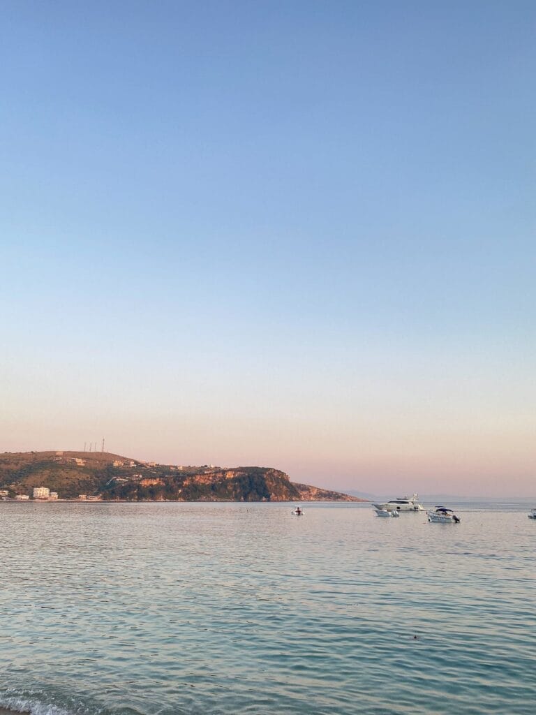 Albania Uncovered: Backpacking Through the Most Slept-on Country in Europe, Photos by Scarlett Rogers, sunset from Himare