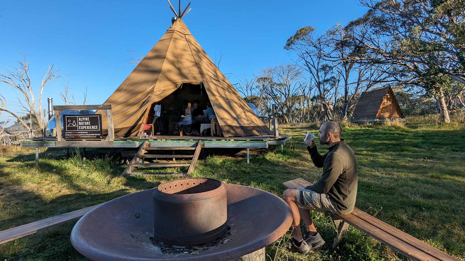 Alpine Nature Experience at Mount Hotham: A Summer Escape in a Hyperdome, Victoria, Photos by @jessleenheme,sign, camp, coffee,