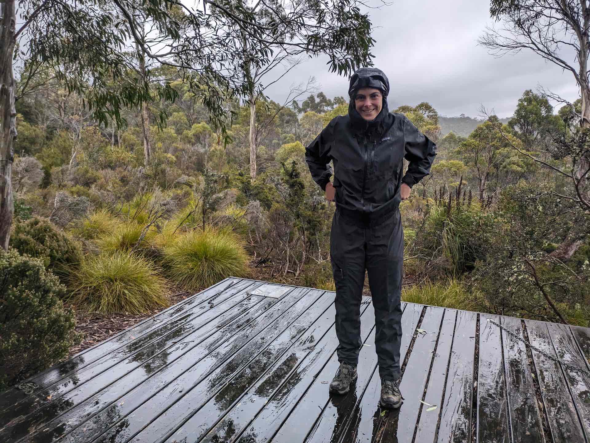 Patagonia Women’s Granite Crest Rain Pants – Reviewed & Tested, photo by Dakota Donagh-De Marchi, Overland Track, rain