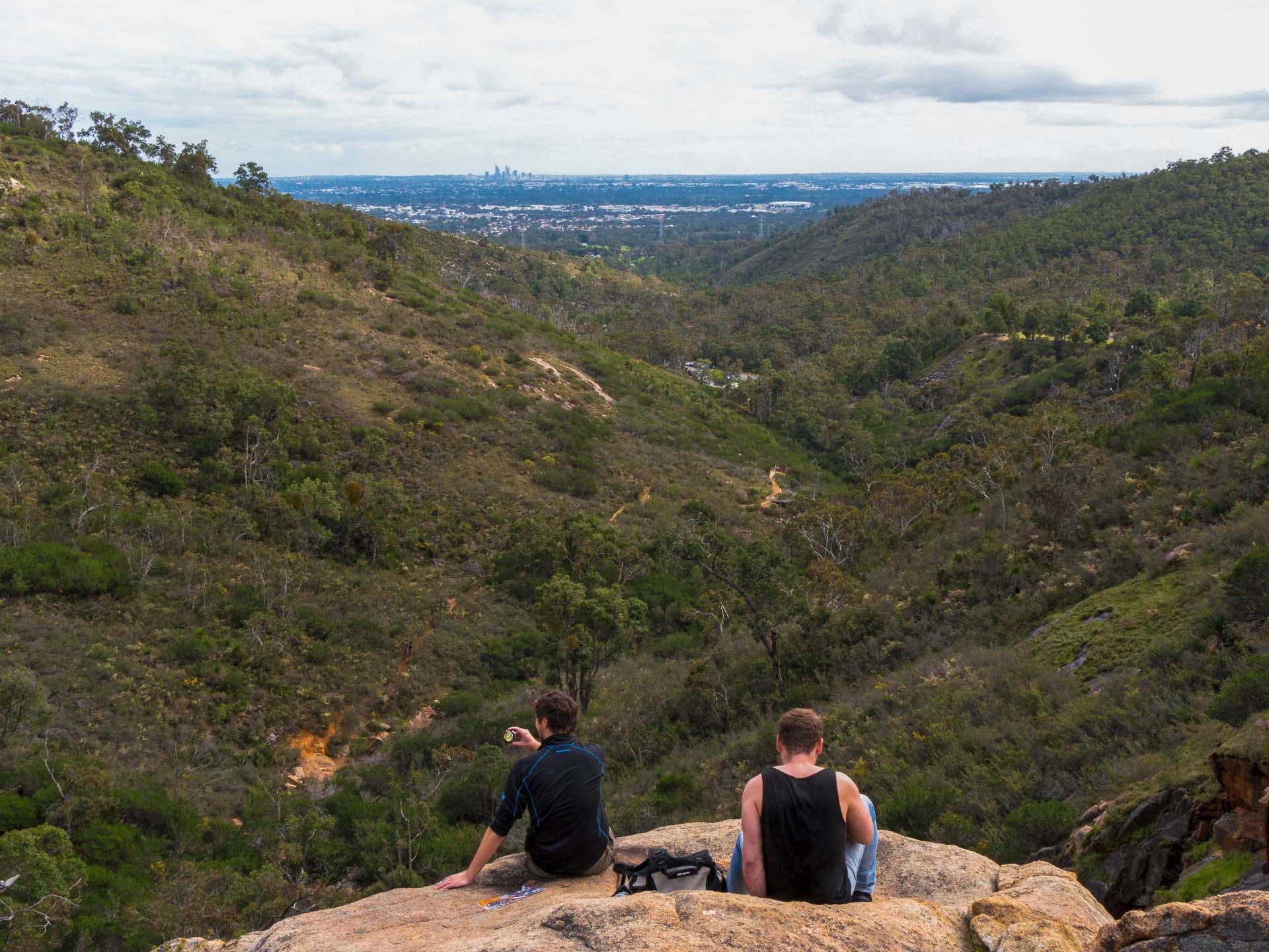 Hiking Changed the Way I Appreciate Food, Photos by Josh West, 60 foot falls, hikers, rest stop, snack break