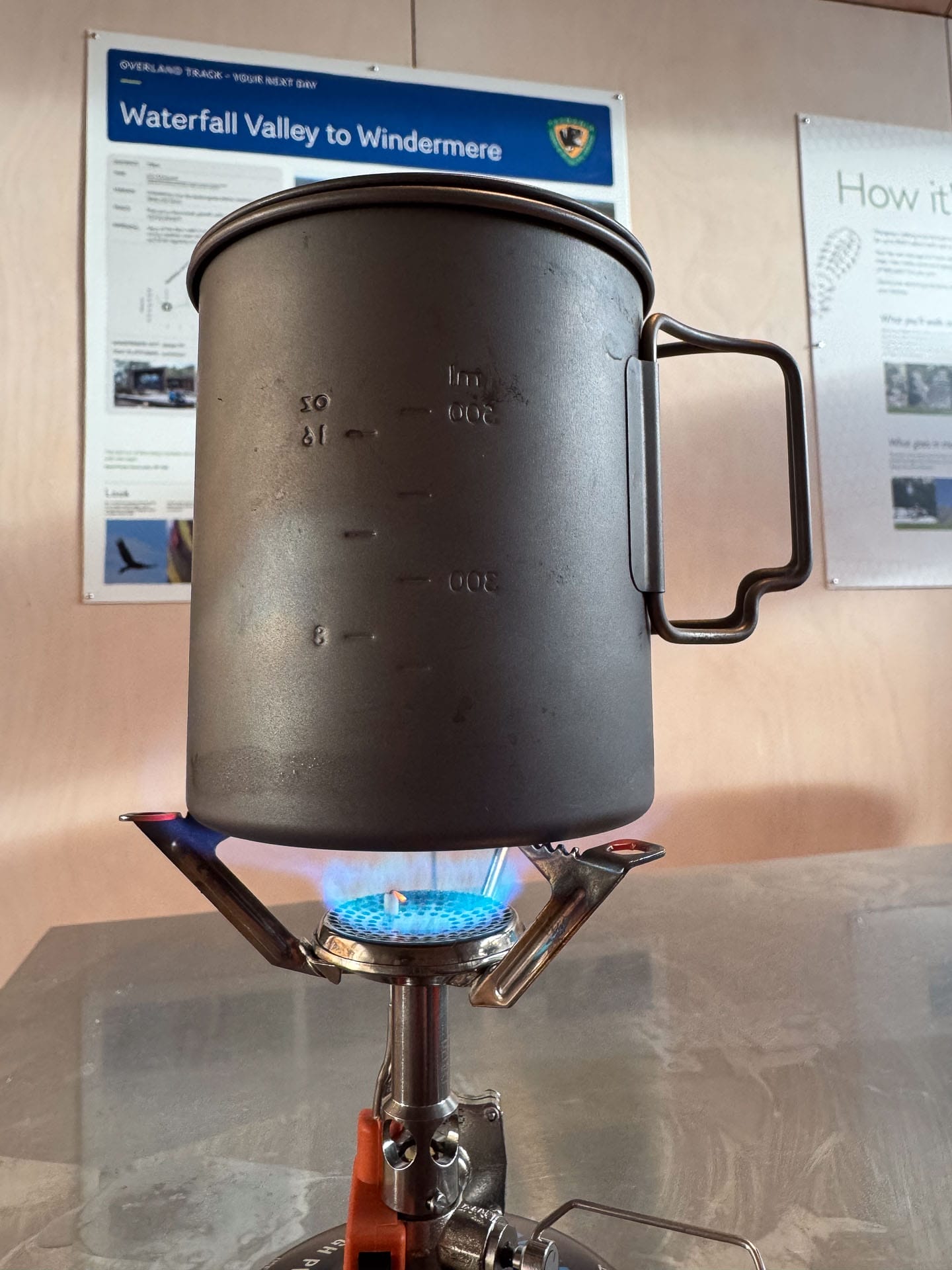 Jetboil MightyMo Hiking Stove – Reviewed & Tested, photo by Tim Ashelford, hiking stove, lightweight, tasmania, camp cooking, flame