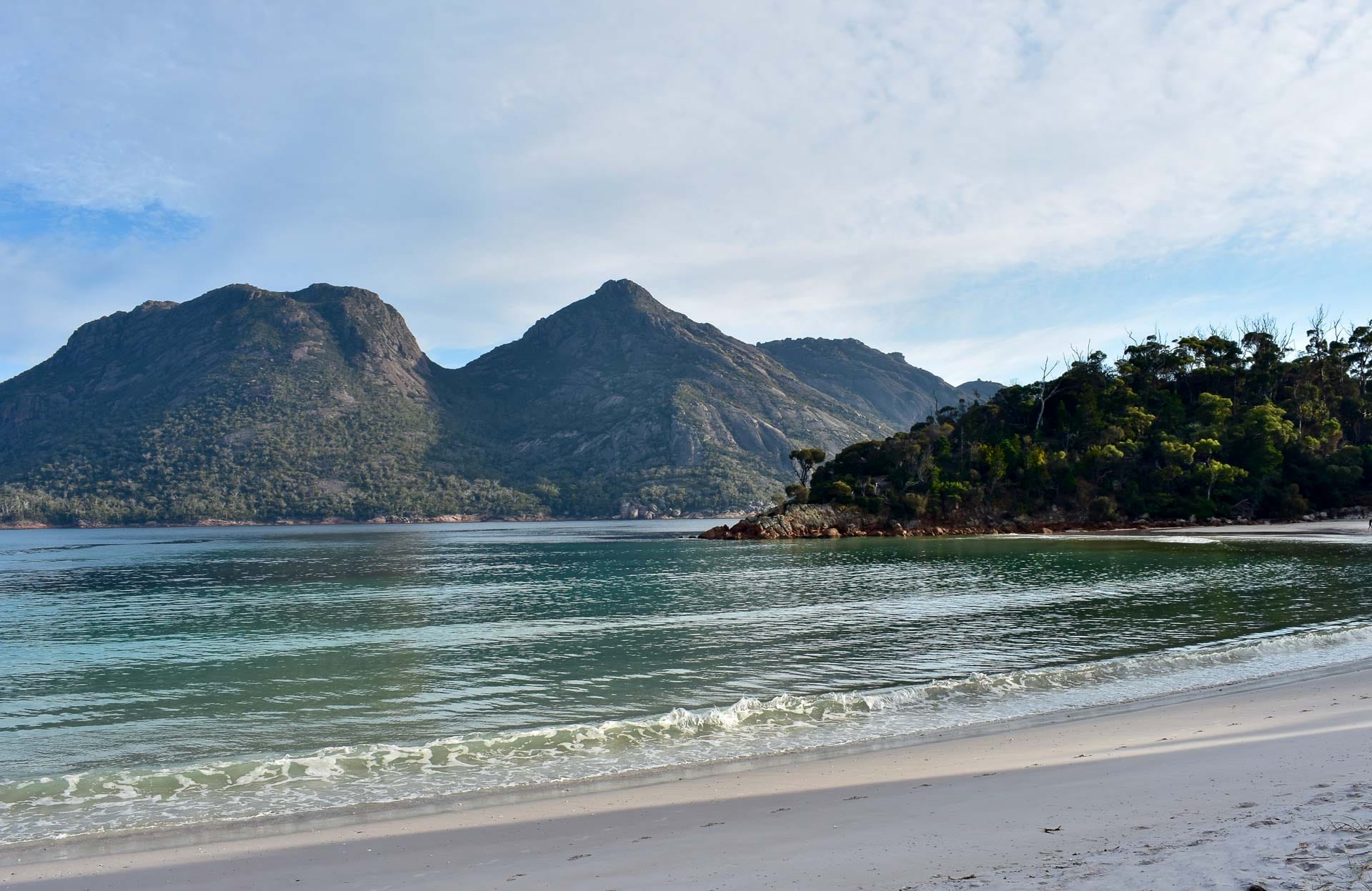 Freycinet Peninsula Circuit - An Iconic Hike on Tasmania’s East Coast, Shot by Emily Barlow, Wineglass Bay, Mt Amos
