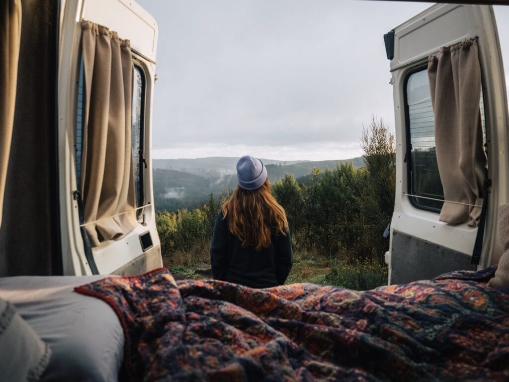 Beauchamp Falls Campground is an Idyllic Free Campground in Victoria’s Otway Forest, Elisha Donkin, van, camping, view, bed