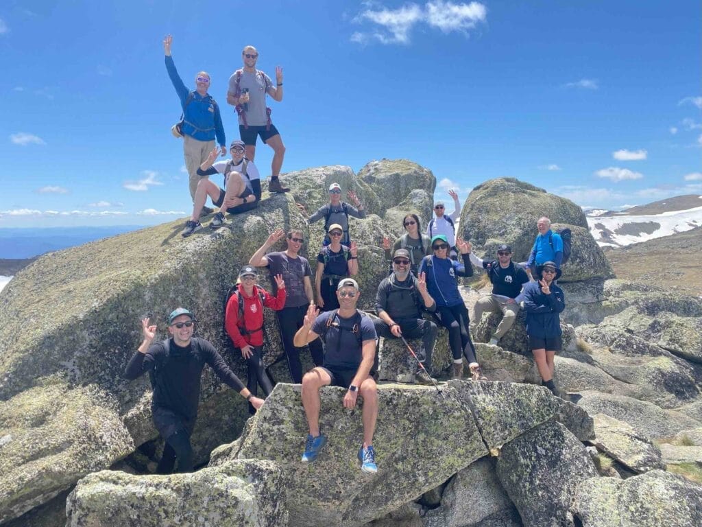 Paul James on an expedition with friends in the mountains, away from cycling for a minute
