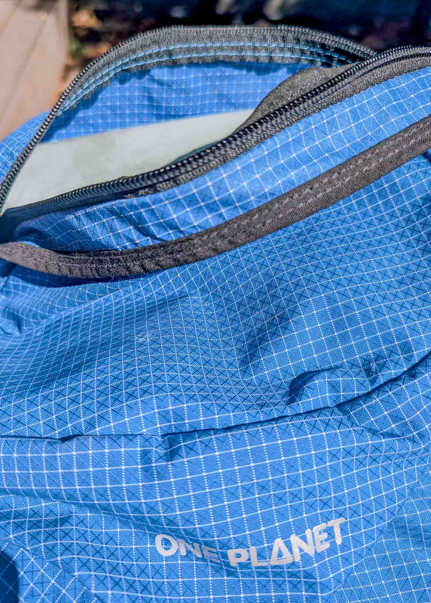 One Planet Extrovert 55 Lightweight Hiking Pack – Reviewed & Tested, Shot by Taylor Bell, stitching, zips