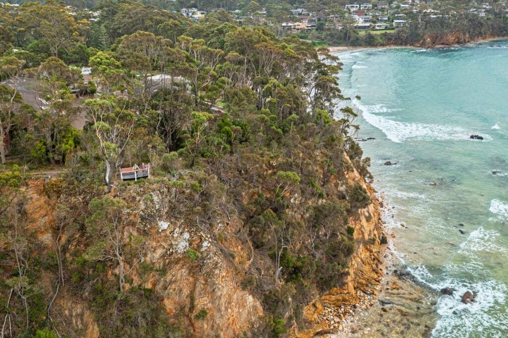 The Munjip Trail is NSW South Coast’s Freshest Hike & I Was One of the First to Walk It, Jon Harris, Eurobodalla Shire Council, Denhams Beach, cliff, bush