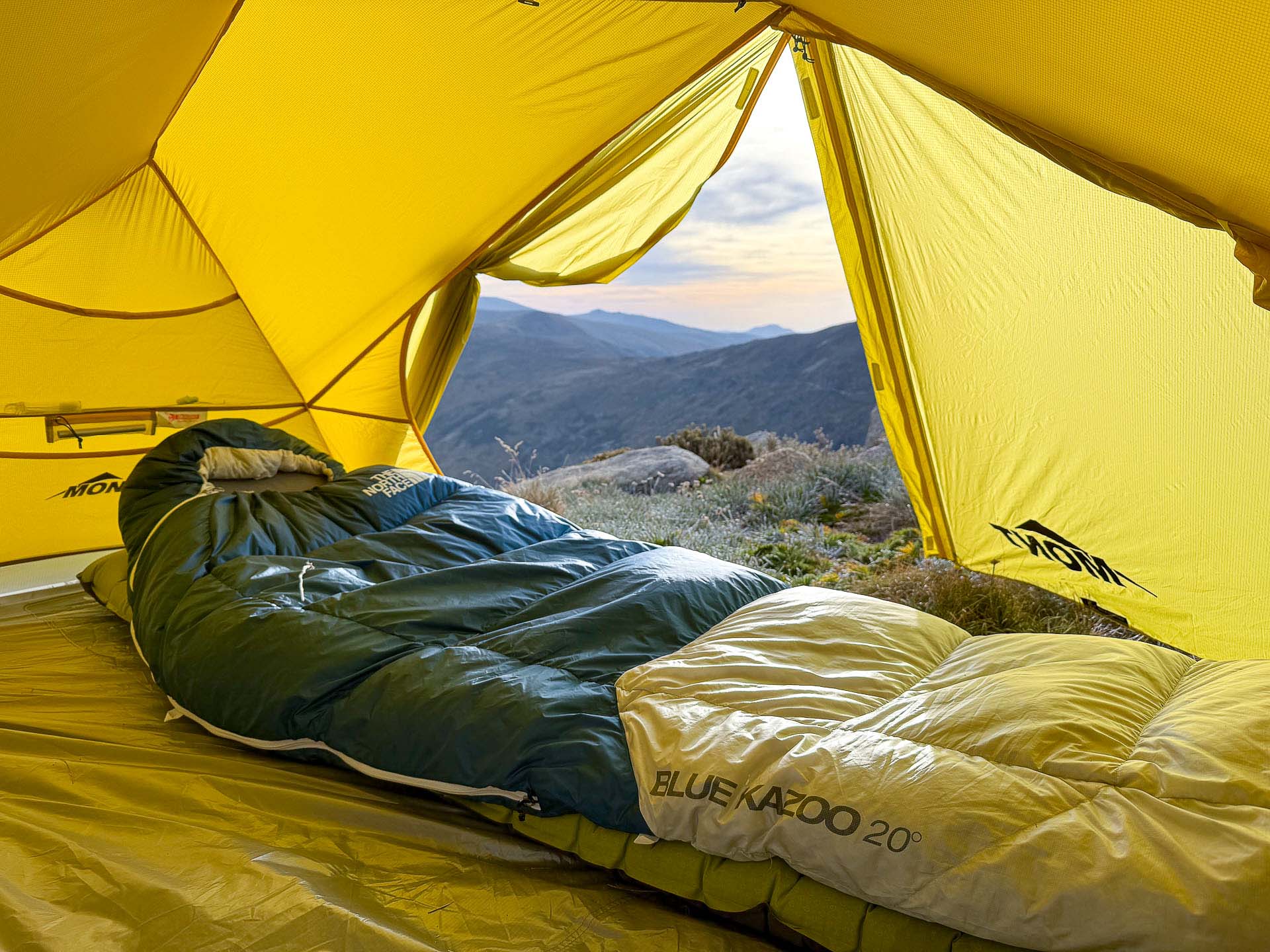 The North Face Blue Kazoo Sleeping Bag – Reviewed & Tested , Claire Dalton, kosciuszko national park, main range, camping, sleeping bag, tent