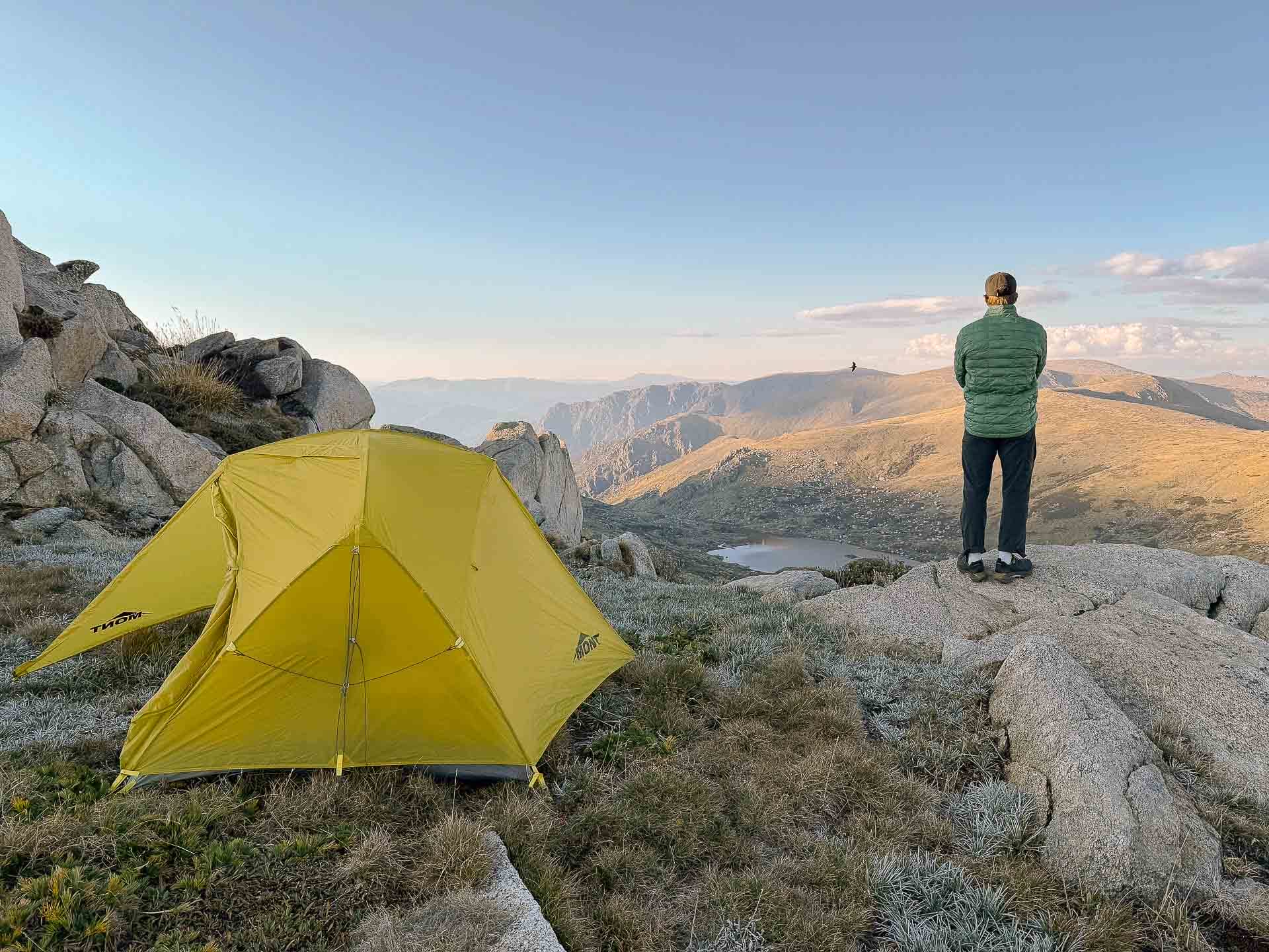 Full set up Kosi 3, Mont Moondance 2FN 2 Person Tent – Reviewed & Tested, photo by Claire Dalton, Toby Otto, Kosciuszko National Park, NSW, tent, backpacking