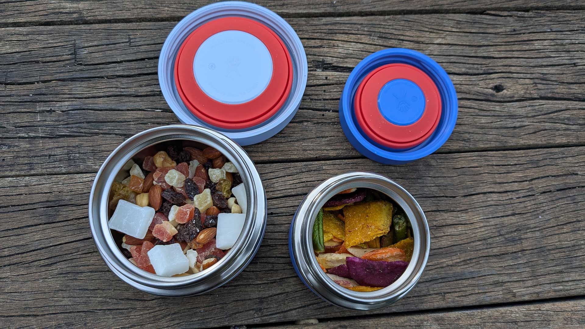 The Underrated Camping Hack That Keeps You Eating Well All Weekend (Plus Recipes!), jess barlow, hydro flask, food storage, 354ml & 236mLcanister