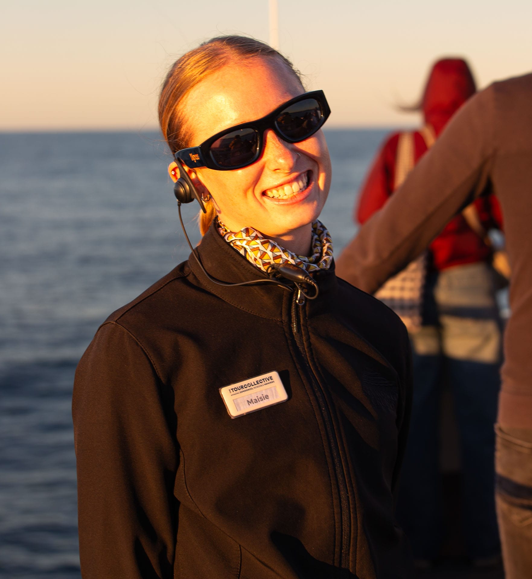 Crew member Maisie on deck, 6 Things I Learnt on a Gold Coast Whale Watching Tour, Casey Fung, Destination Gold Coast, sea world whale watching, queensland