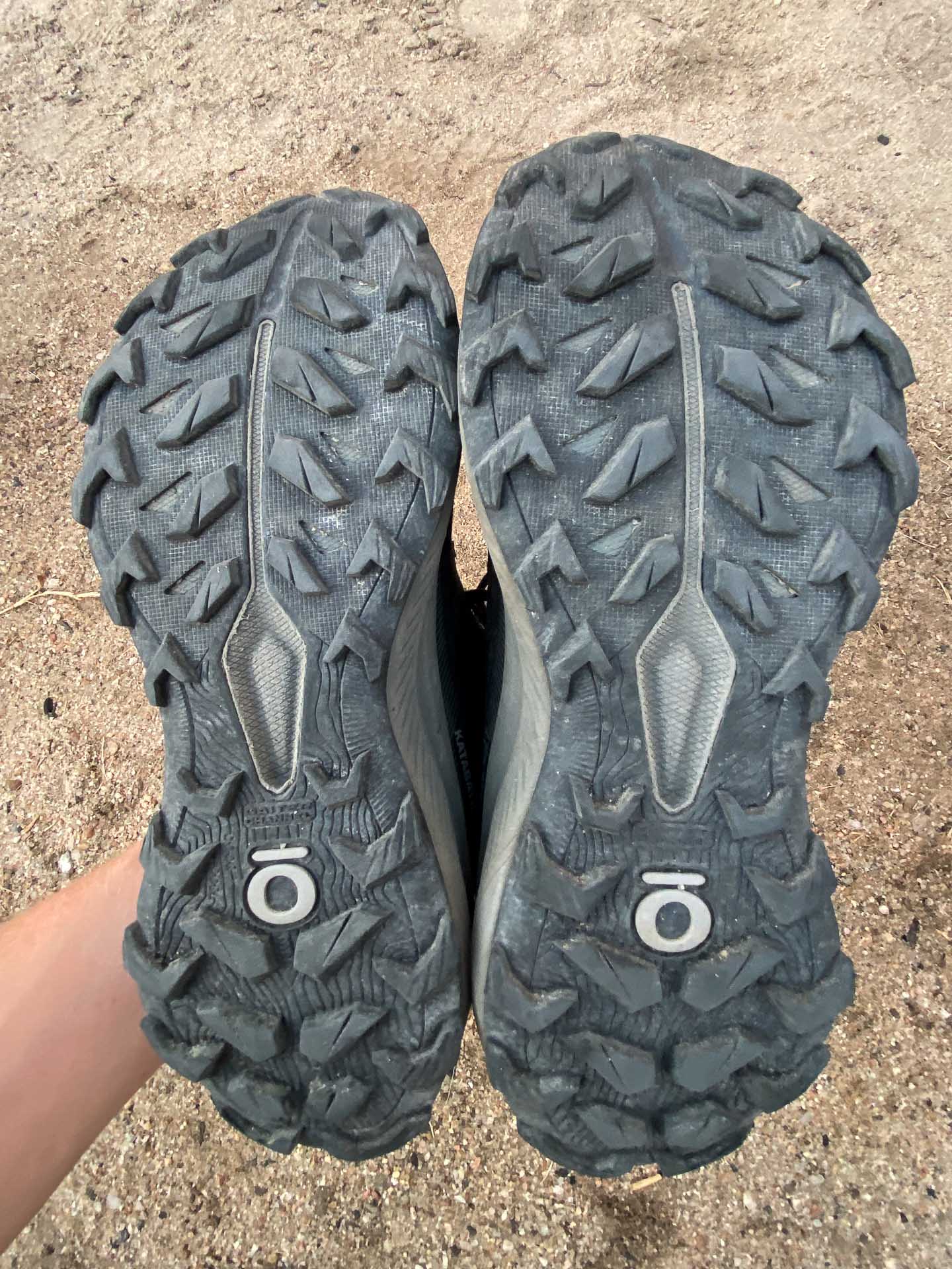 Sole of the shoe after 125km, Oboz Footwear Katabatic LT Low GTX Trail Shoes – Reviewed & Tested, Karolina Kocimska, Drakensberg mountains, South Africa
