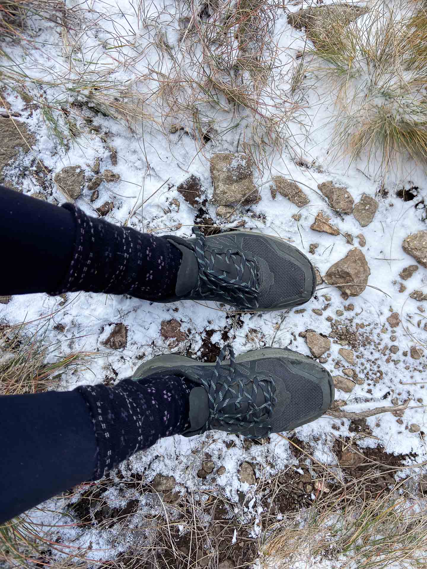 Shoes in the snow, Oboz Footwear Katabatic LT Low GTX Trail Shoes – Reviewed & Tested, Karolina Kocimska, Drakensberg mountains, South Africa