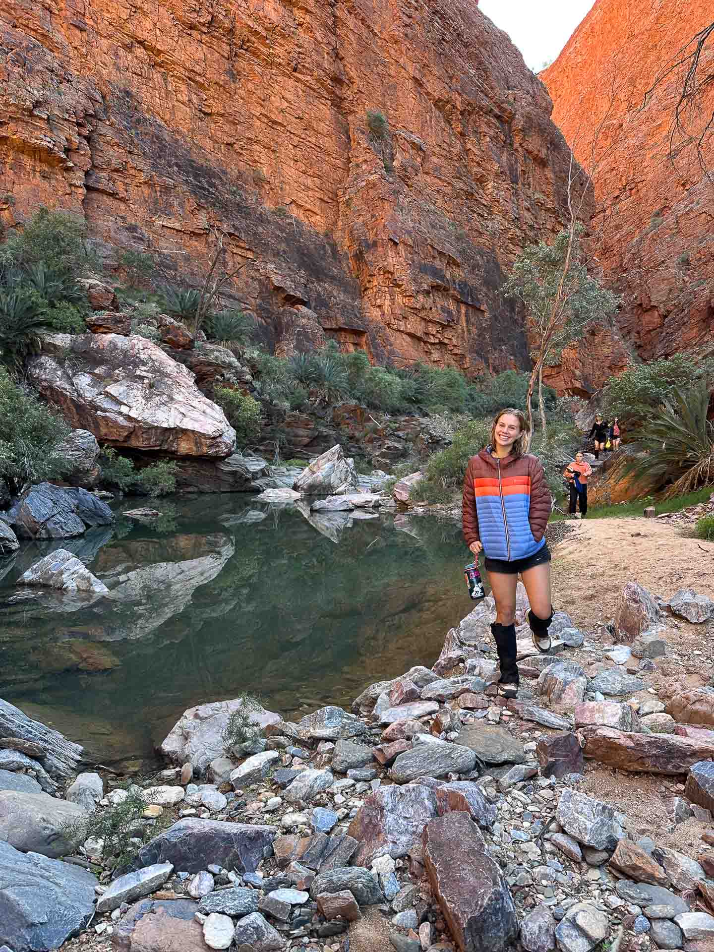 Cotopaxi Fuego Hooded Down Jacket – Reviewed and Tested, pippa salmon, gear review, larapinta, NT, creek