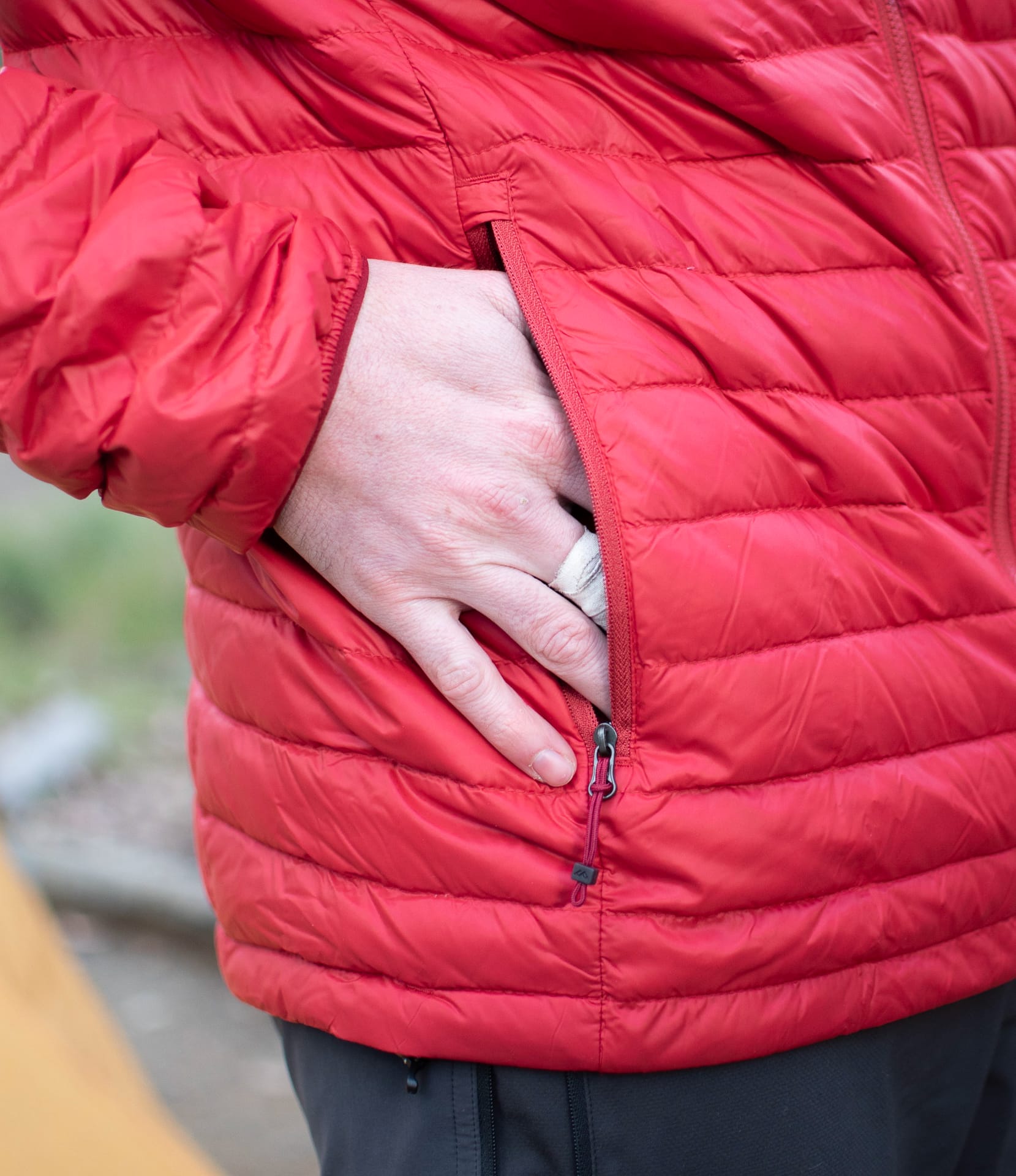 Kathmandu Heli Down & Insulated Jackets – Tested & Reviewed, photos by Andrew Moore, model Aidan Howes, camping, puffer jackets, pocket