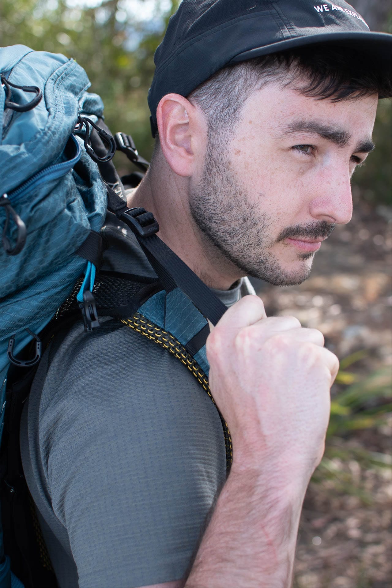 Osprey Atmos AG 65 Hiking Backpack - Reviewed & Tested, aidan howes, photo by tim ashelford hiking backpack, blue mountains, shoulder straps