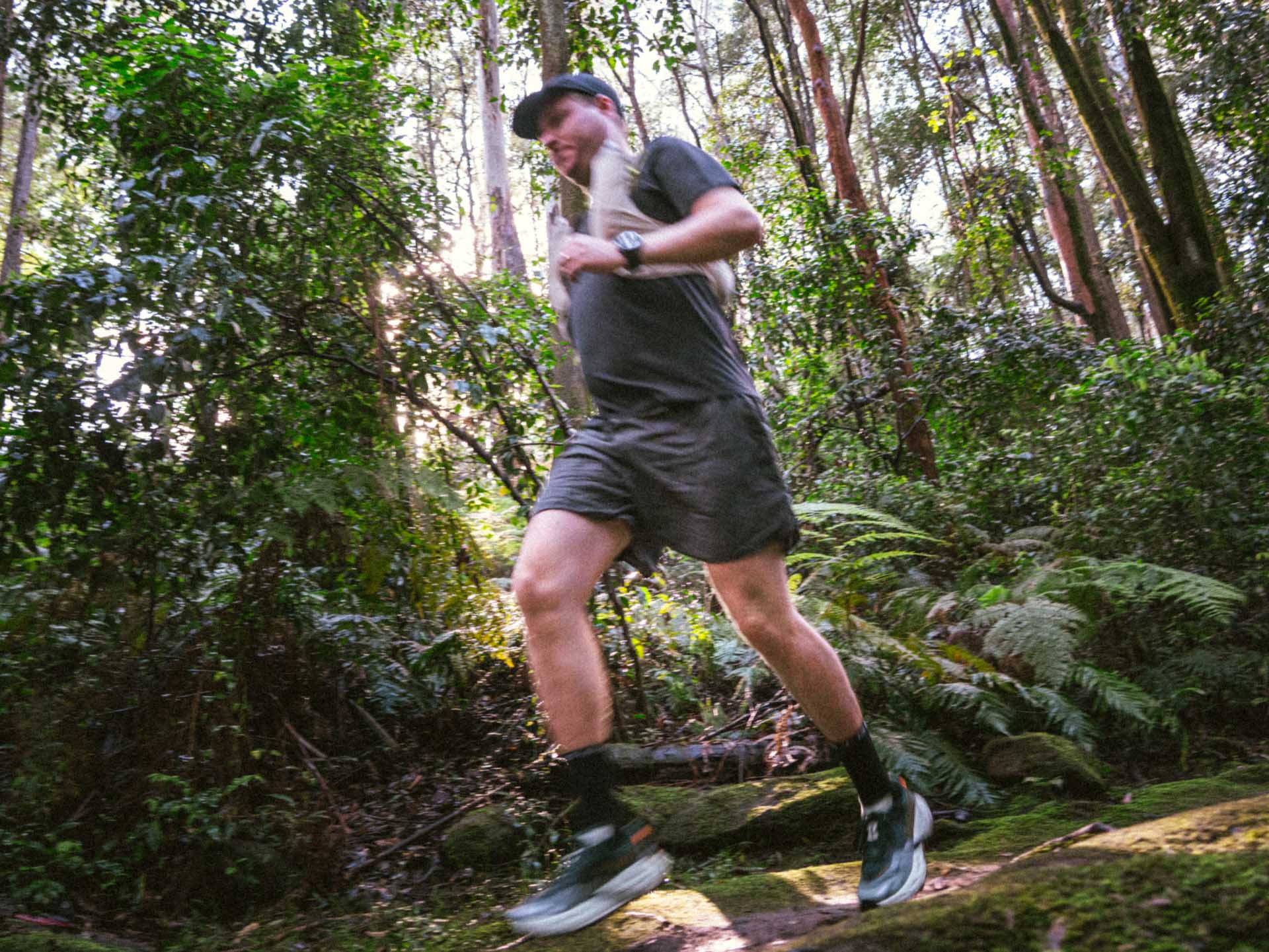 Hoka’s Speedgoat 7 is Made for the Roughest of Trails, photos by Evan Andrews, running by Tim Ashelford, lane cove trails, nsw, running vest